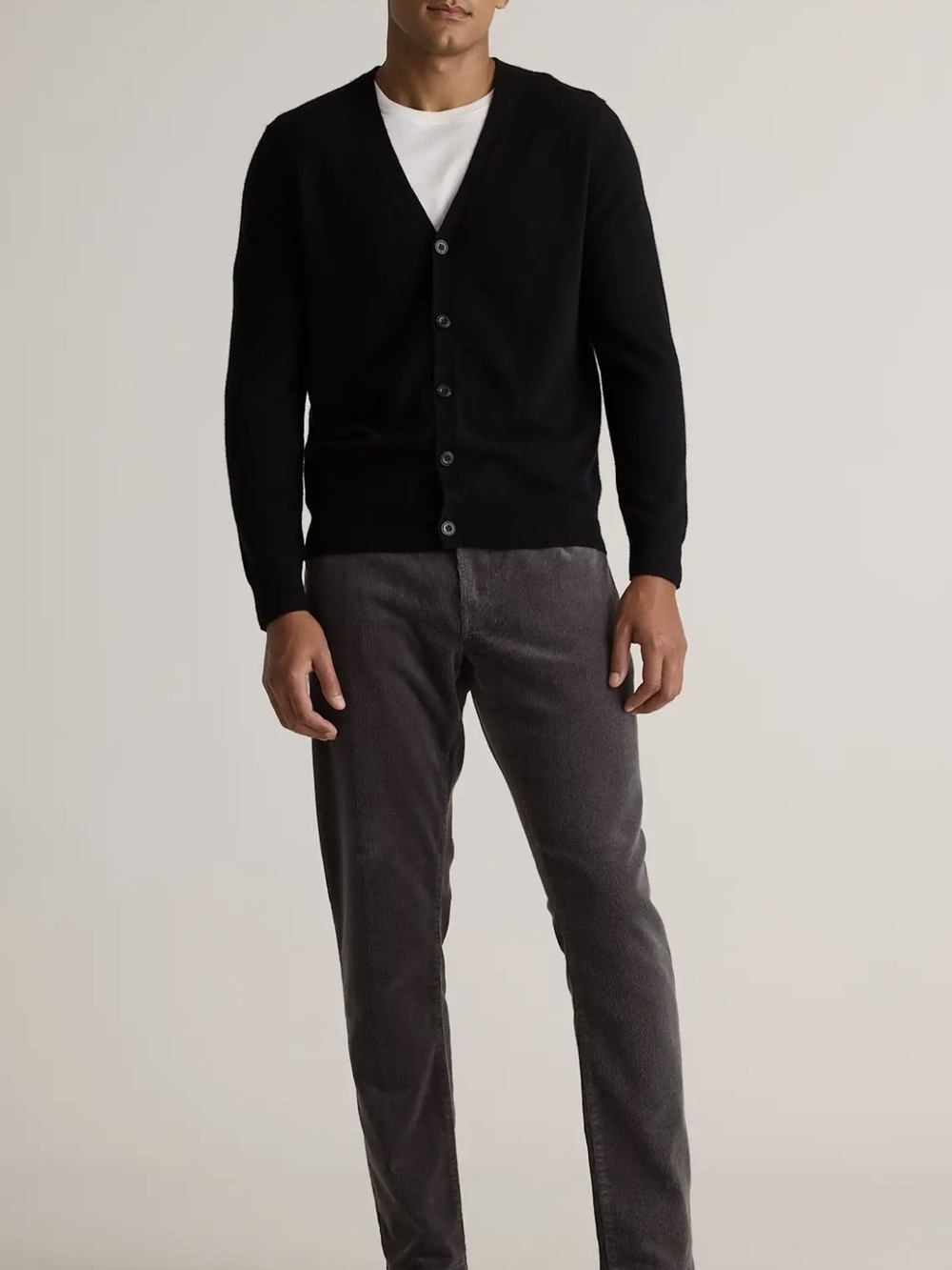 Men’s Quince Mongolian Cashmere Cardigan Sweater Black MSRP $179